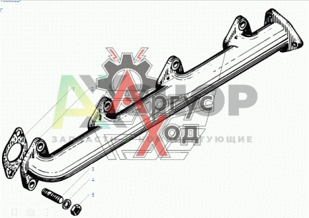 238-1008022-Г Коллектор выпускной правый